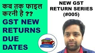 GST NEW RETURNS DUE DATES I GST ANX 1 DUE DATE I GST ANX 2 DUE DATE II GST RET 1 DUE DATE I