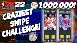 NBA 2K22 SNIPE CHALLENGE! I FINALLY MADE 1 MILLION MT WITH THE BEST FILTER!