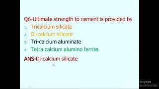 Building Materials 25 Most Repeated MCQ  PART-I