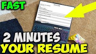 How To Create Your Resume In 2 Minutes 2024 - Easy and Fast 2025