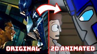 Sam Meets The Autobots But 2D Animated - Transformers 2007 Animation