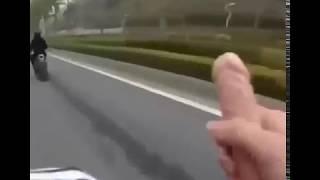 WOW!!! Man Sticks Dildo On Mans Helmet While Riding Motorcycle!! Dont Be a Dickhead