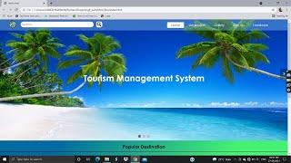 Tourism Management system website | HTML | CSS | Javascript | MySQL | PHP