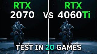 RTX 2070 vs RTX 4060 Ti | Test In 20 Games at 1080p | 2023