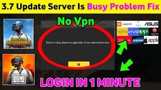 Today Login FixServer is busy. Please try again later. Error Code Restrict area |Pubg Login Problem