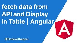 fetch data from an API in angular and show on table   | angular Get Request  | HTTP get