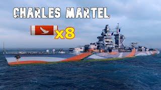 World of WarShips Charles Martel - 8 Kills 181K Damage