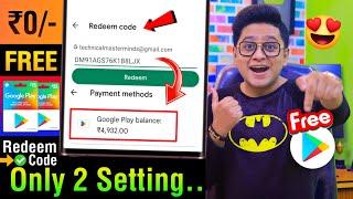 Free Redeem Codes for Playstore at ₹0/- | How to get free google redeem code Special Giveaway