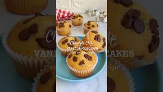 Chocolate Chip Cupcakes #shortsfeed #shorts #ytshorts #youtubeshorts #cupcakes #shortsvideo