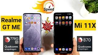 Mi 11x vs Realme GT ME Speedtest Comparison Snapdragon 778G vs 870