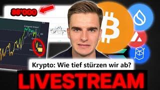 Krypto: NOTFALL! Wie fest STÜRZEN wir ab? LIVE