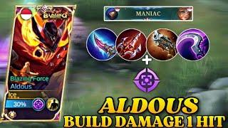 BUILD ALDOUS 1 HIT MATI FULL DAMAGE AUTO MANIAC | build Aldous tersakit 2023