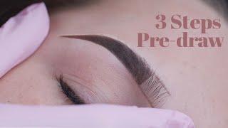 How To Pre Draw | Ombre Powder Brows