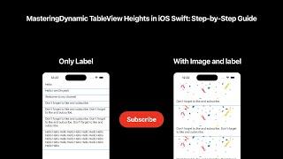 Mastering Dynamic TableView Heights in iOS Swift: Step-by-Step Guide