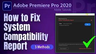 How to fix Adobe Premiere Pro System Compatibility Report Fix In हिंदी || Video Driver ERROR | 2020