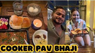 Pav Bhaji date with wife#vlogs #devoleena# Shanawaz #familycooking #angel #love #familytime