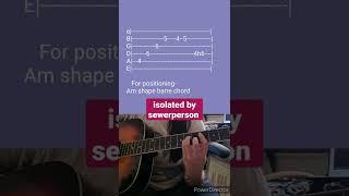 isolated by sewerperson- Acoustic Guitar Tab #shorts