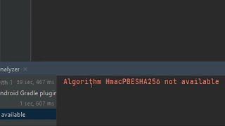 Algorithm HmacPBESHA256 not available - Android Studio Error #shorts