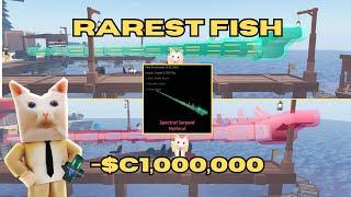 I SPENT $1,000,000 GETTING THE RAREST FISH (Spectral Serpant) | Roblox Fisch