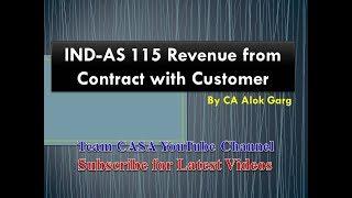 IND-AS 115 Revenue from Contract with Customer