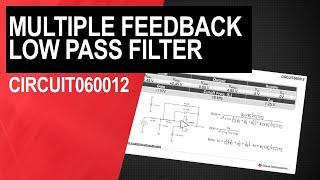 Single-supply, 2nd-order, multiple feedback low-pass filter circuit