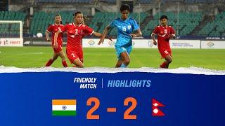 India 2-2 Nepal | Women's International Friendly Match | Highlights