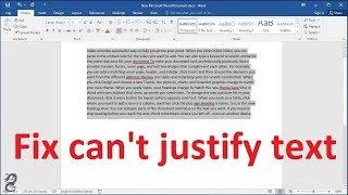 Fix can't justify text issue in Word