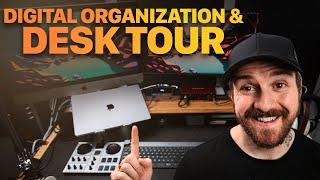 Welcome to My TINY Youtube Studio Setup Tour Part 2 - Desk Setup, Organization, File Backup & MORE!