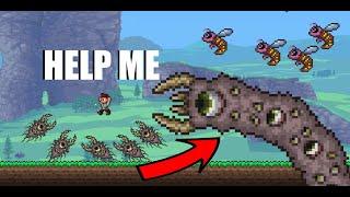 Terraria Master Mode, but Enemies spawn 10x More gets Painful