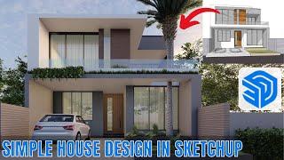 30x60 Feet Simple House Design SketchUp 2024 | 30x60 House Design