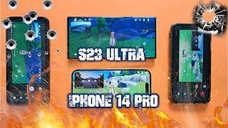 iPhone 14 Pro vs Galaxy S23 Ultra Heavy Duty Performance Battle with Genshin Impact