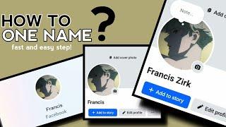 how to one name on facebook? (method 4)