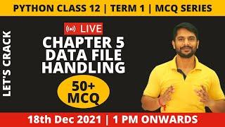 Python Class 12 | Chapter 5 | Important MCQ's | Python File Handling