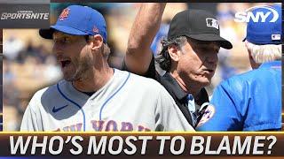 Who is most to blame for Max Scherzer's ejection vs Dodgers on Wednesday? | SportsNite | SNY