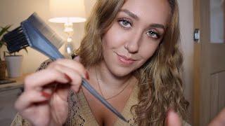 ASMR Parting, Clipping and Oiling Your Scalp (Scalp Massage/Hair Play Roleplay)