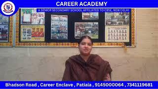 CAREER ACADEMY SCHOOL  (MESSAGE FROM FACULTY)