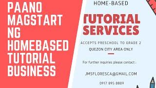 PAANO MAG START NG PRIVATE TUTORING BUSINESS FROM HOME