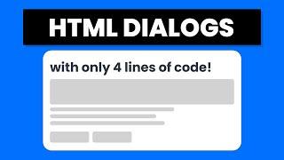 How to create a popup in html (dialogs and modals)