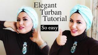 Turban hijab tutorial with pashmina very easy/ Tuto turban très facile