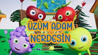 Üzüm Adam Nerdesin - Türkçe Çocuk Şarkısı Uzum Adam Şip Şap Şop Çizgi Filmi