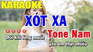 Karaoke Xót Xa Tone Nhạc Sống | Trọng Hiếu