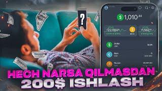 Hech narsa qilmasdan 200$ ishlash. Internetda pul ishlash 2023