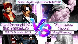 [KOF Mugen] Kyo Kusanagi EVO & Iori Yagami XV VS Yamato No Orochi (Playthrough #253) || 1080P 60FPS