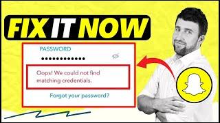 How To Fix Oops! We Could Not Find Matching Credentials On Snapchat Problem (Iphone/Android) 2023