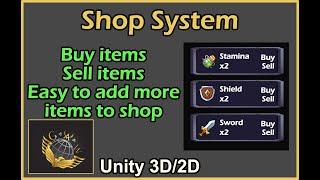 Unity shop system (Tutorial 2022)