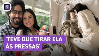 Filha de 2 meses de Thaila Ayala e Renato Góes faz operação: 'Novo coração'