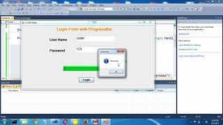 Create Login form with progress bar  in VB.NET