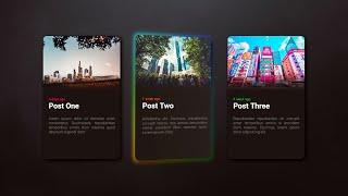 CSS 3D Card Design with RGB Effect Tutorial