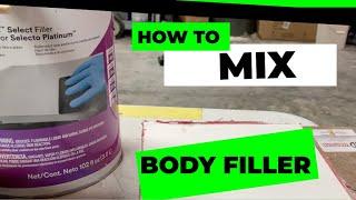 HOW TO MIX BODY FILLER | HOW TO MIX BONDO | PROPERLY MIX BODY FILLER | PROPERLY MIX BONDO