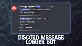 Discord Messages Loggers Bot(Deleted & Edited) - Setup & Test | Node.JS